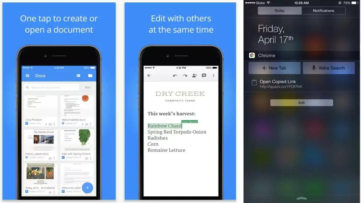 Google Chrome & Docs For iOS Gets New Features
