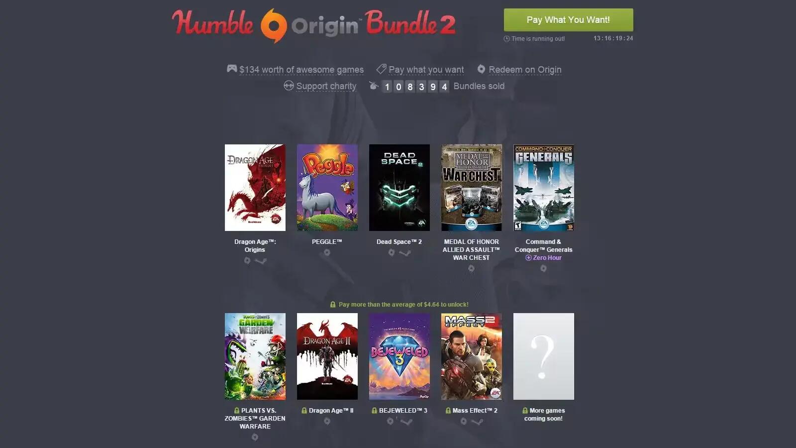 EA Don’t Want Money From Humble Origin Bundle 2