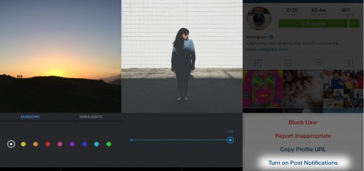 Instagram Post Notification, Color and Fade Tool