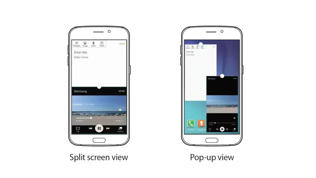 Galaxy S6 - Split Screen & Pop-up View