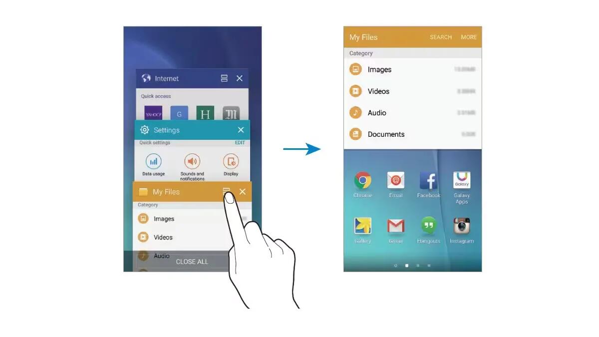 Galaxy S6 - Running Apps In Split Screen