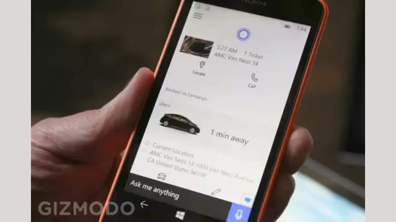 Cortana - Suggesting Uber Drive