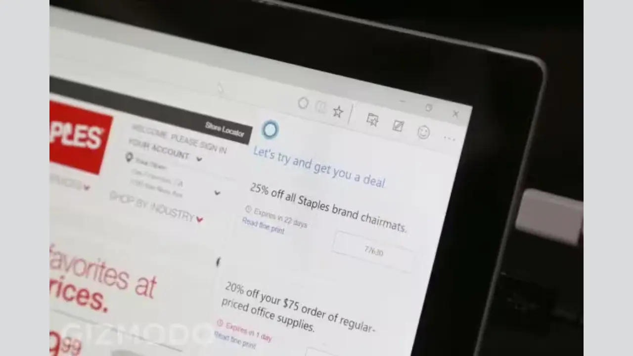 Cortana - Online Shopping Coupons