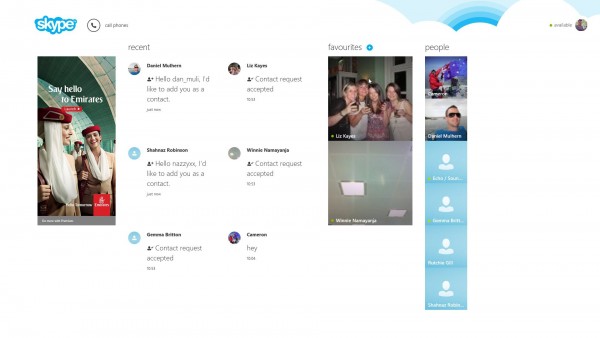 Skype Modern App