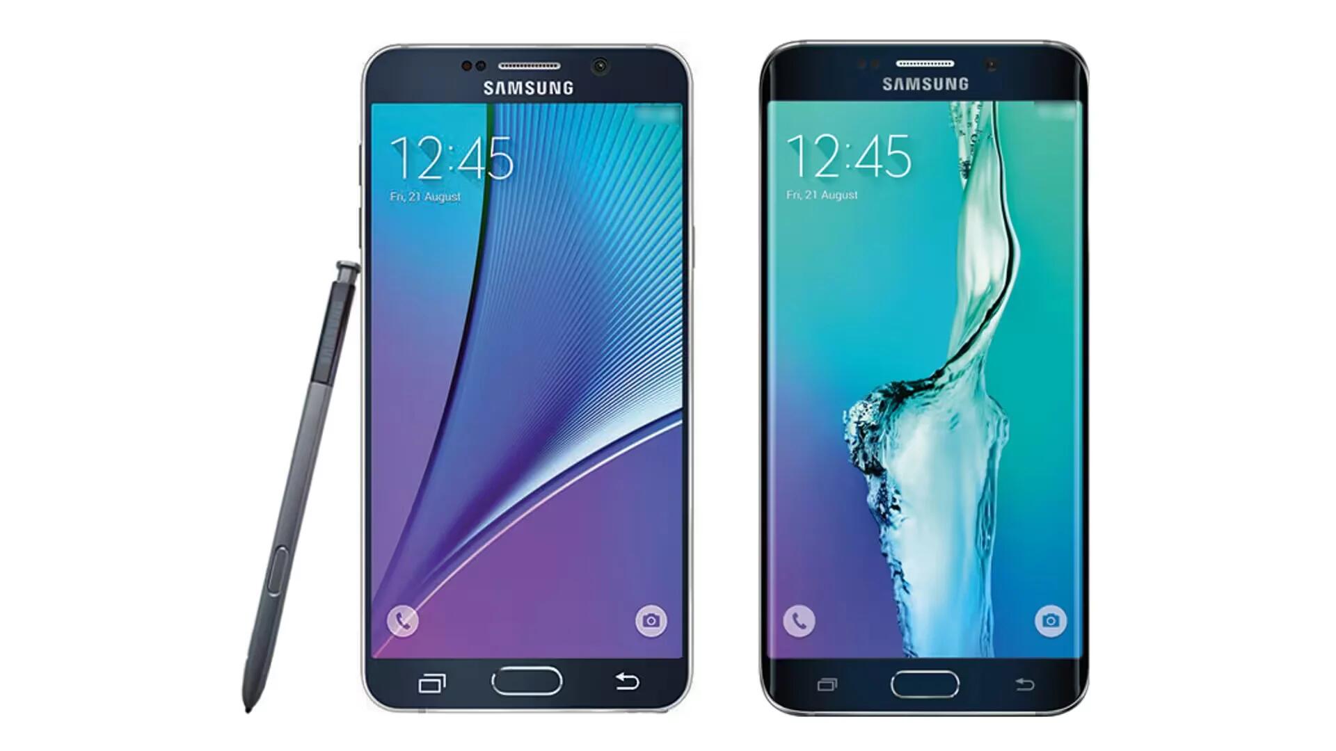 Press Render Of Samsung Galaxy Note 5 And Galaxy S6 Edge+