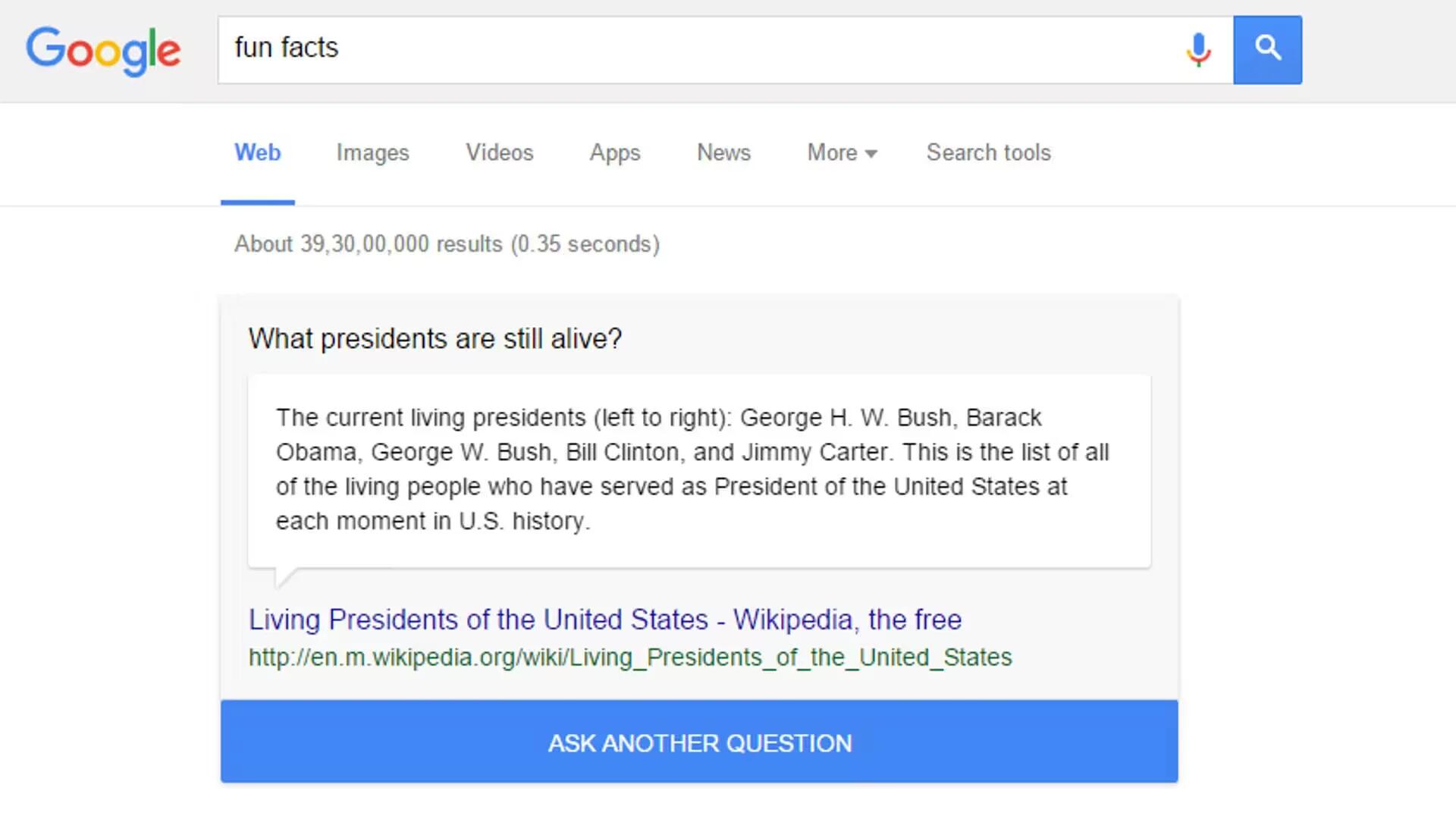 Google Fun Facts