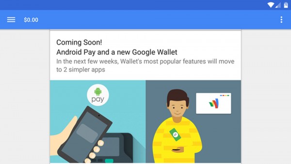 Android Pay Banner Inside Google Wallet