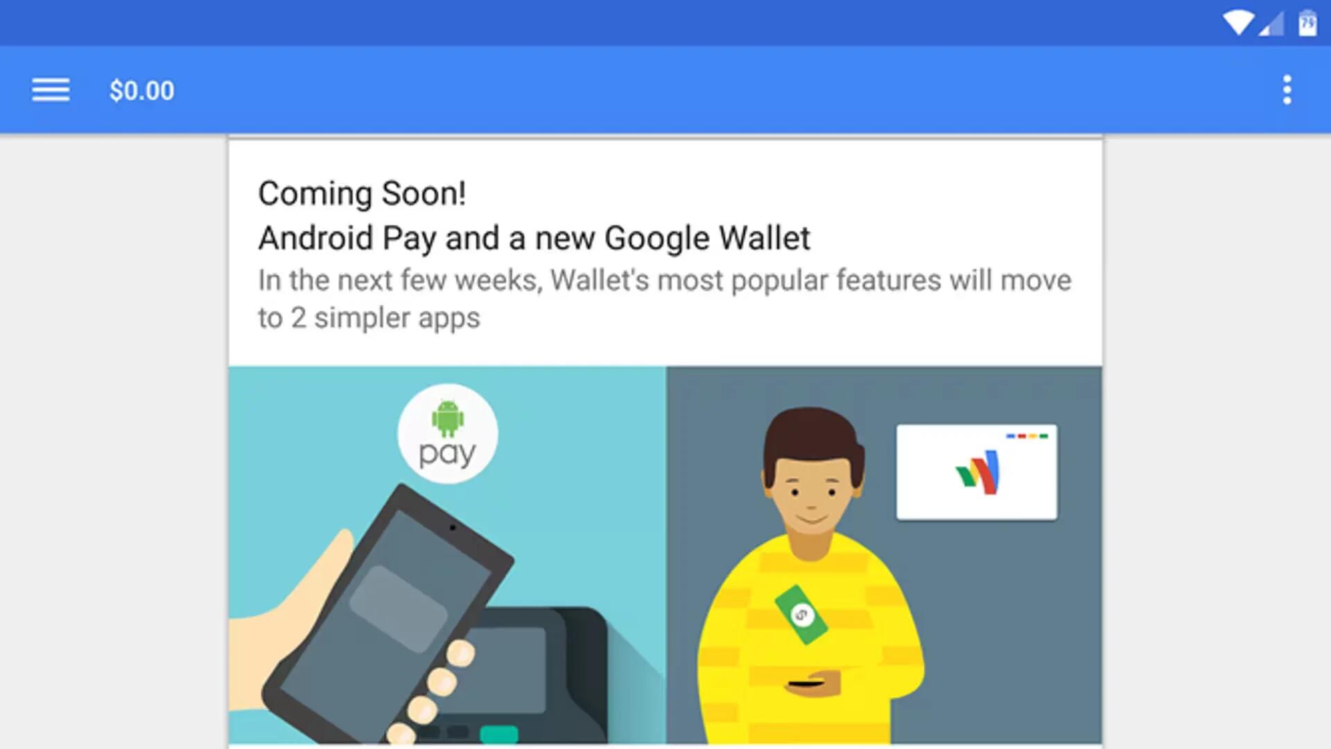 Google Wallet Start Showing Banner For Android Pay