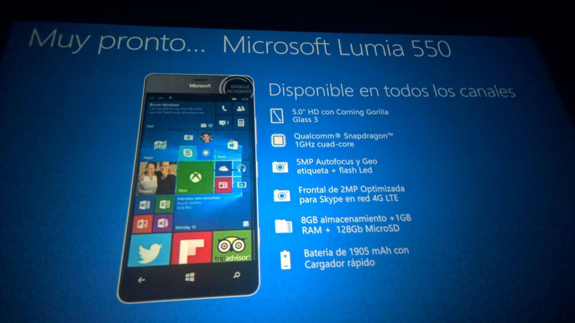 Microsoft Internal Presentation Of Lumia 550