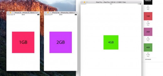 Xcode iOS Simulator - iPhone 6S, iPhone 6S Plus And iPad Pro RAM