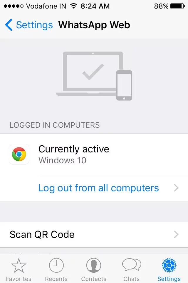 WhatsApp Web - Logout From Computers