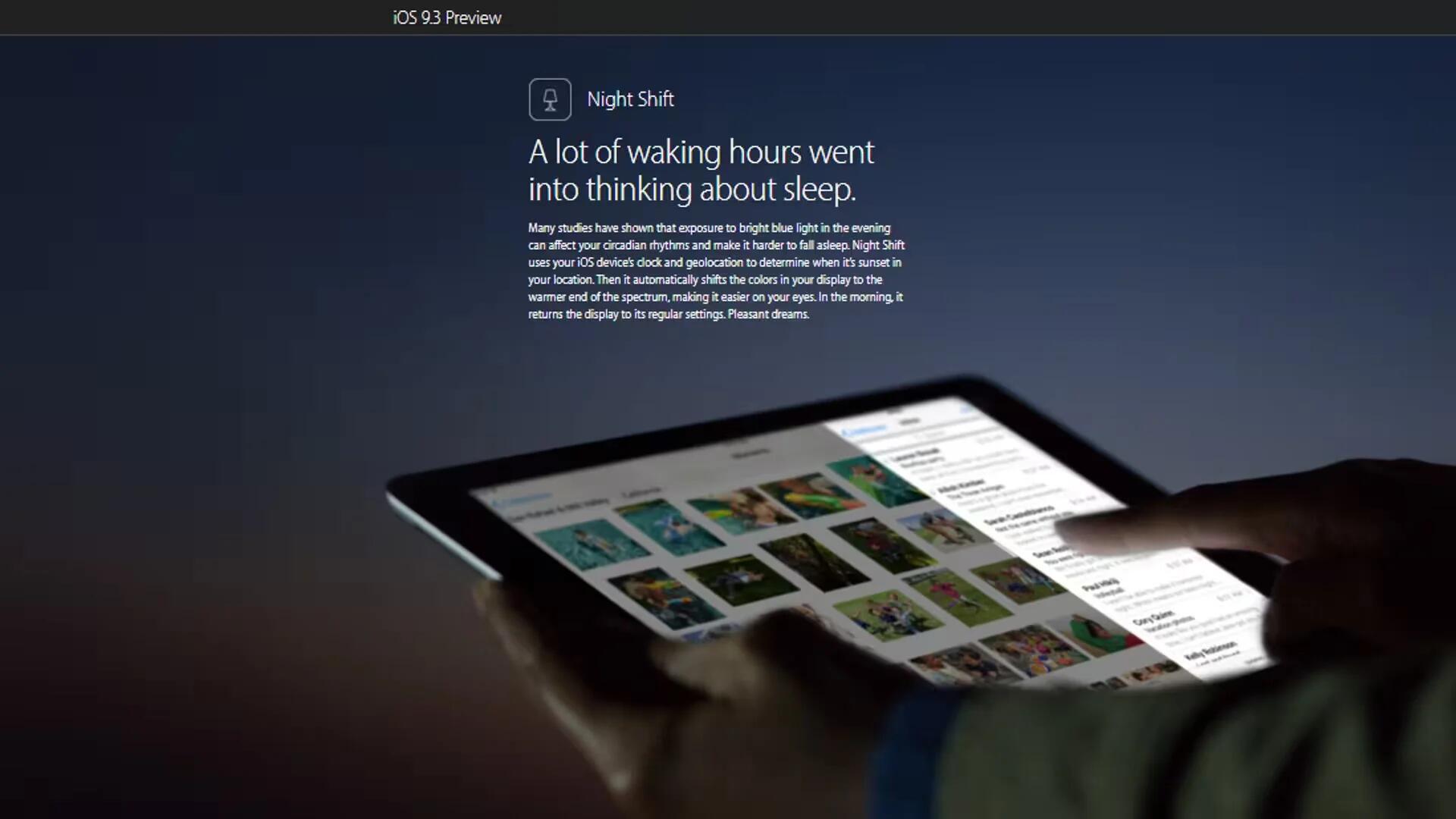 iOS 9.3 Will Bring Night Shift Mode To iPhone And iPad