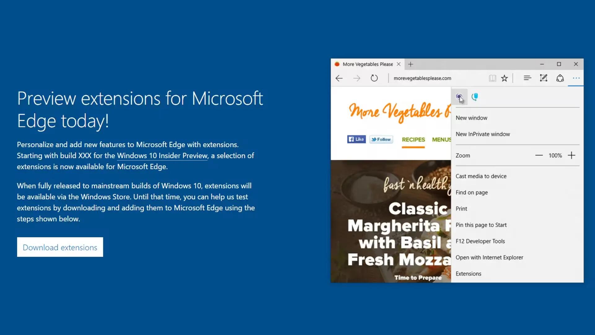 Microsoft Edge Browser Extension Page For Windows Insiders Goes Live