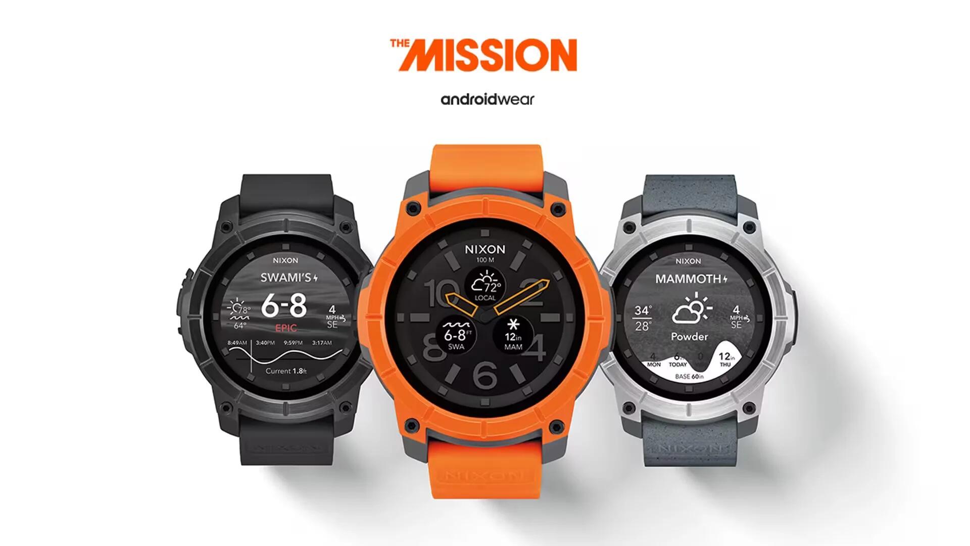 Nixon Mission Is An Android Wear Smartwatch With 100-Meter Water Resistance