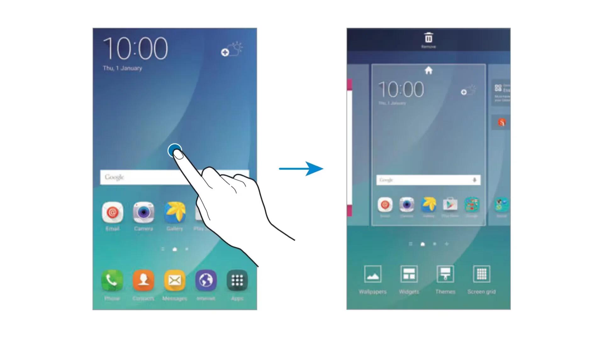 Samsung Galaxy Note 5 - Home Screen Options