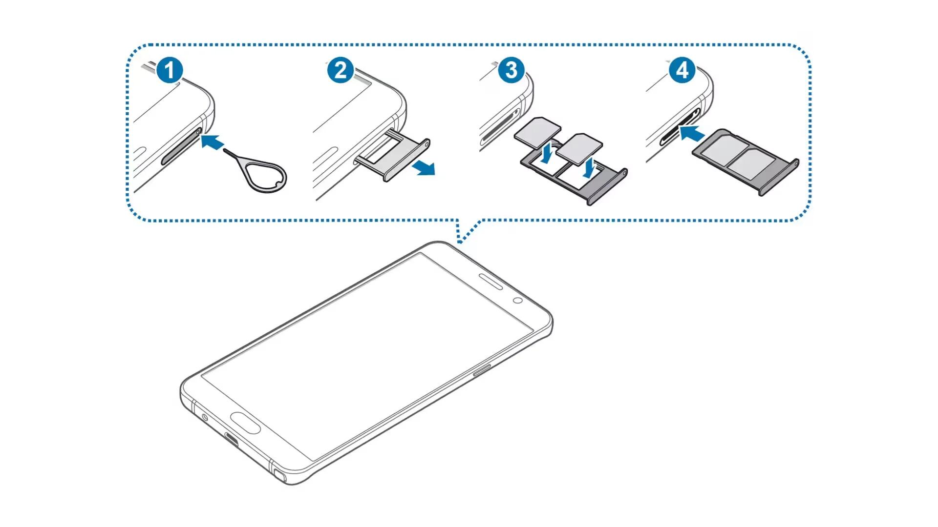 Samsung Galaxy Note 5 - Insert SIM Card In Dual SIM Model