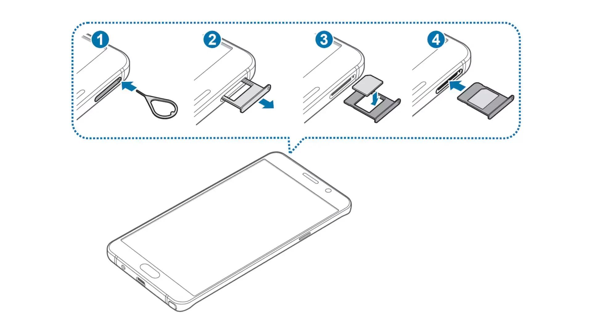 Samsung Galaxy Note 5 - Insert SIM Card In Single SIM Model