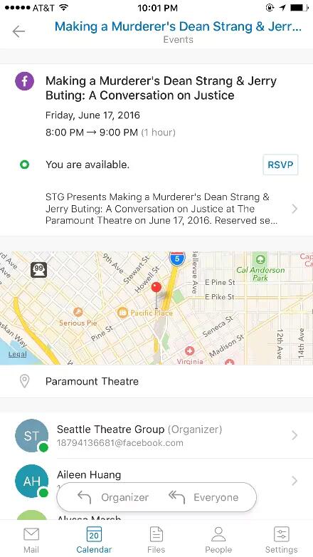 Outlook Calendar App - Facebook