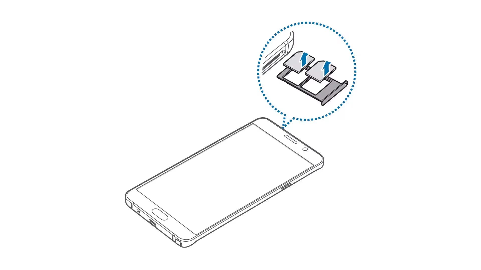 Samsung Galaxy Note 5 - Remove SIM Card In Dual SIM Model