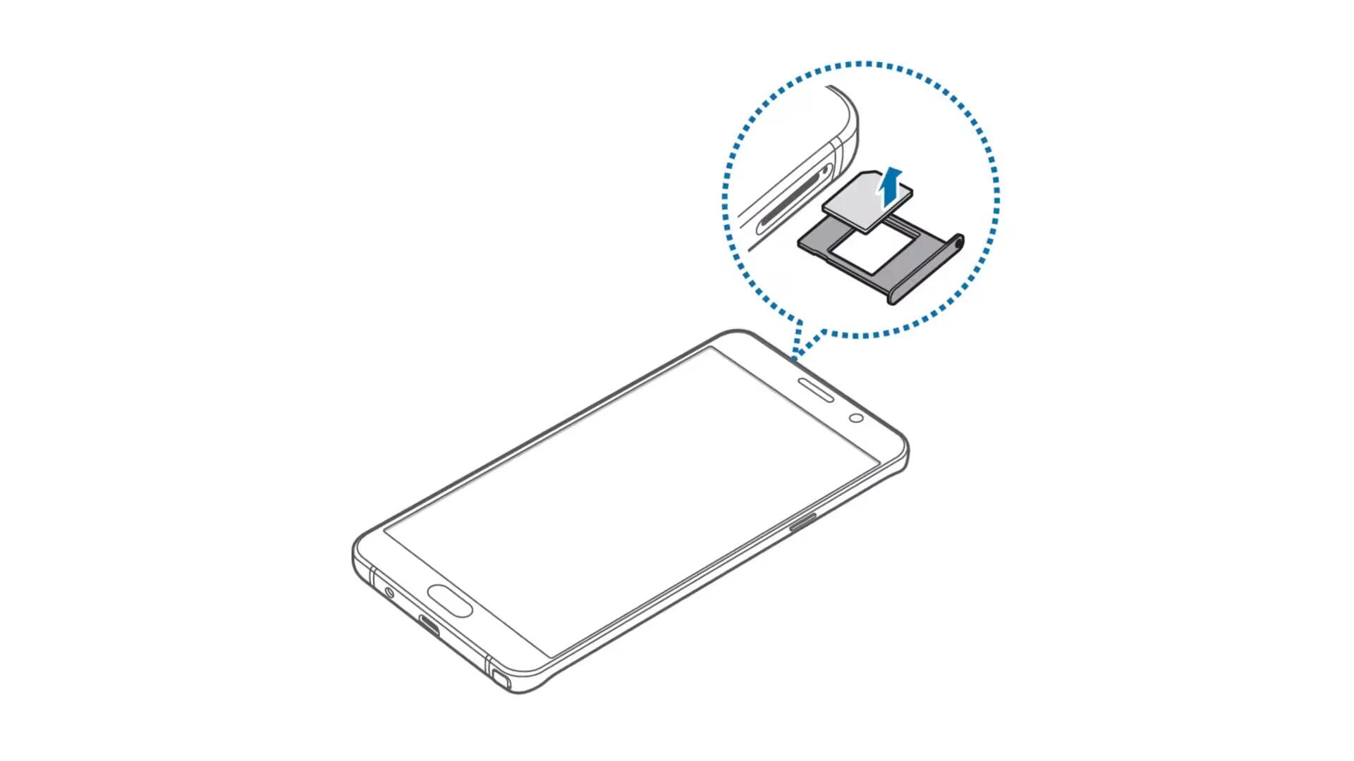 Samsung Galaxy Note 5 - Remove SIM Card In Single SIM Model