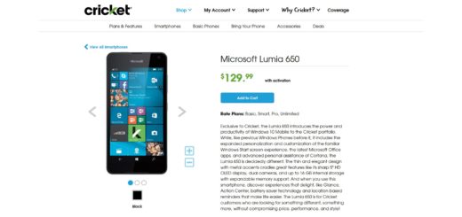Lumia 650 Available At Cricket Wireless In US