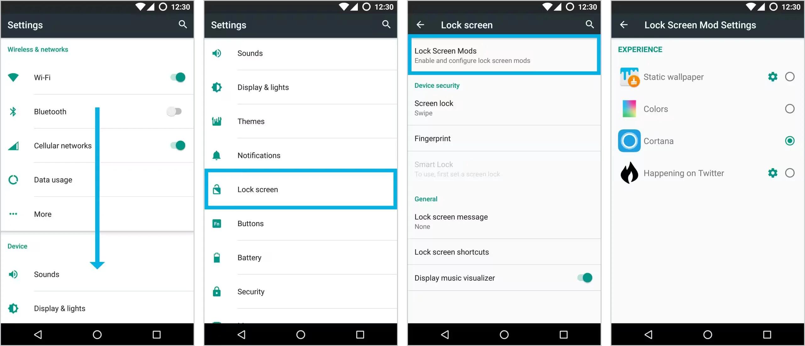 Cyanogen 13.1 - How To Enable Lock-Screen Mod