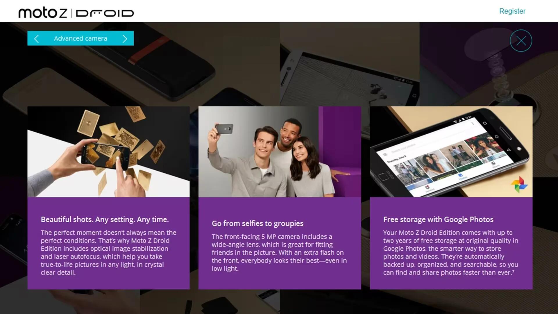 Moto Z Droid - Free Original Quality Google Photos Storage
