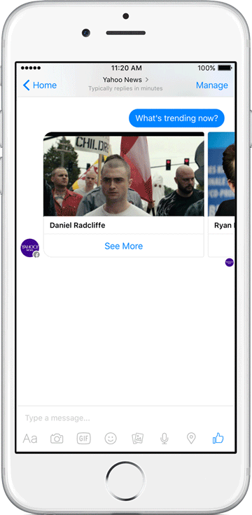 Yahoo Chatbot - @YahooNews For Messenger