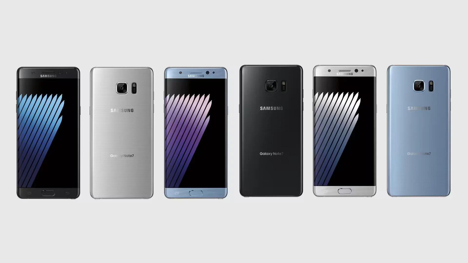 Leaked Samsung Galaxy Note 7 Renders Shown In Triad Of Colors
