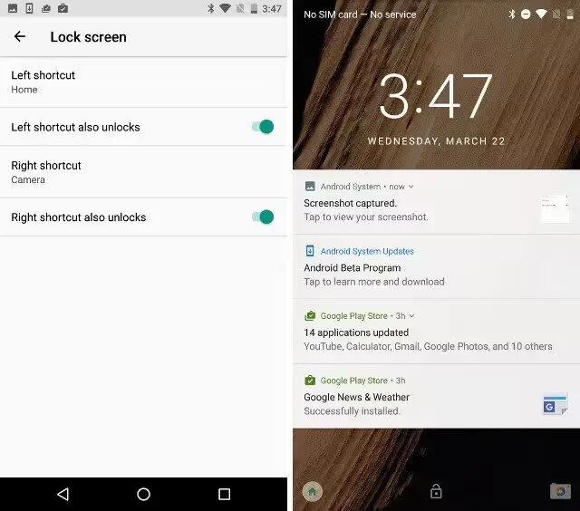 Android O - Custom Lock Screen Shortcuts