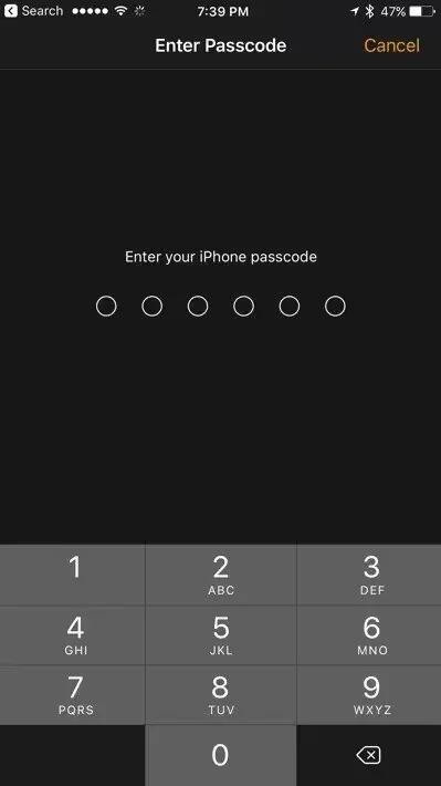 iOS 10.3 - Enter Passcode In Lock Screen