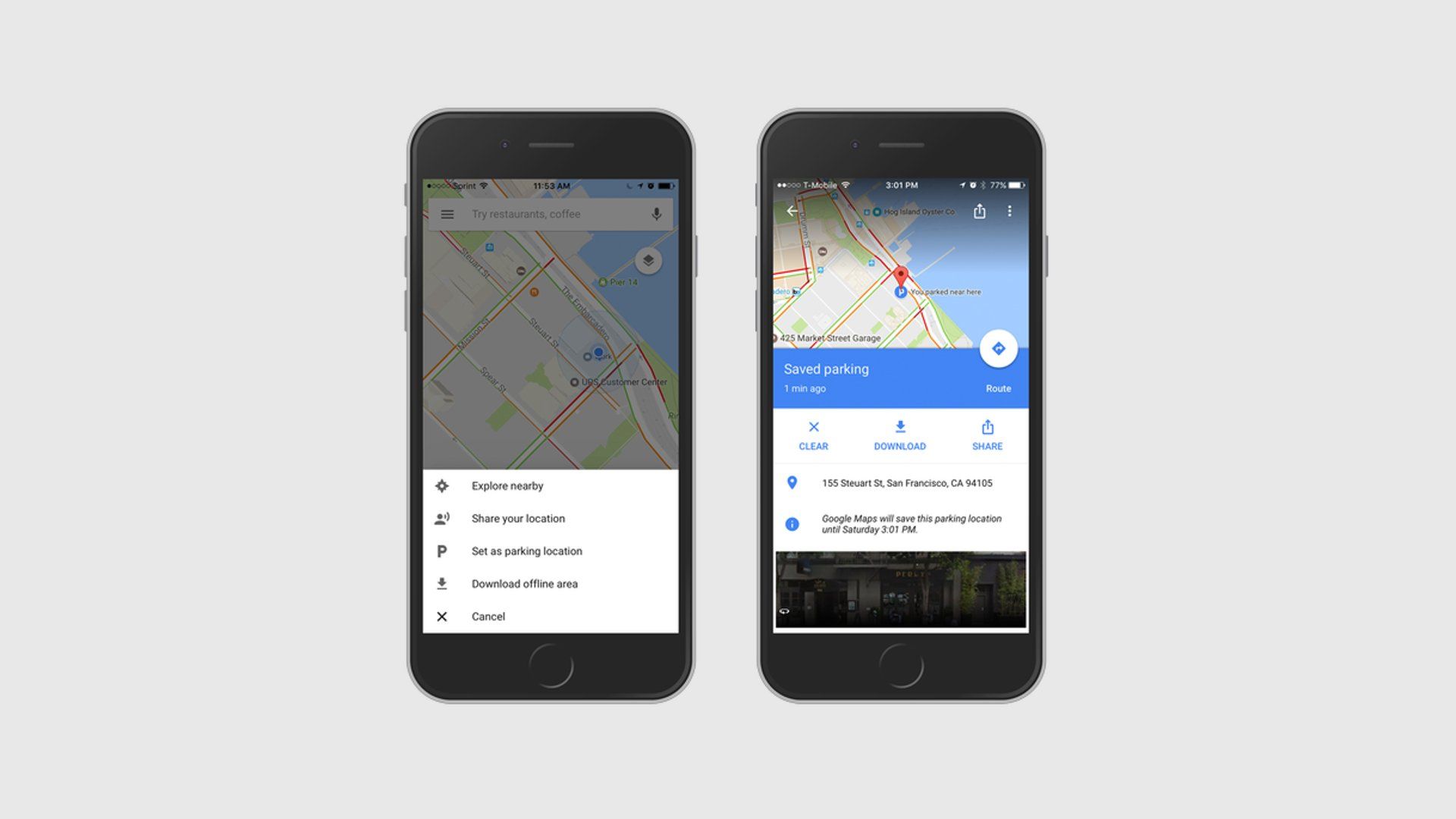 Google Maps For iOS - Parking Feature