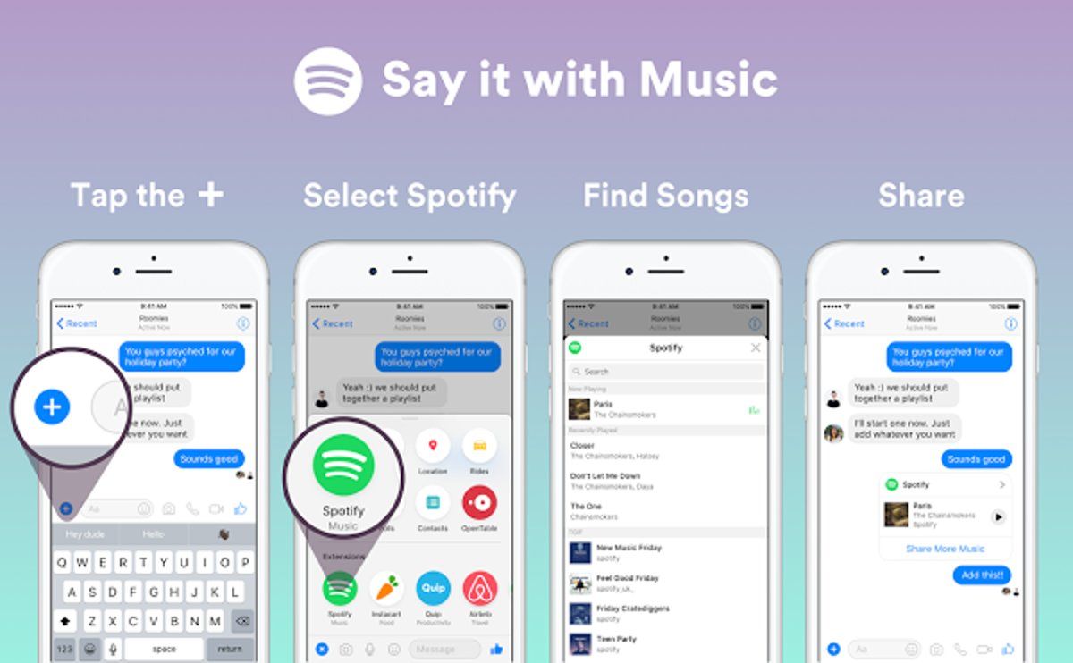 Facebook Messenger - Spotify Chat Extension