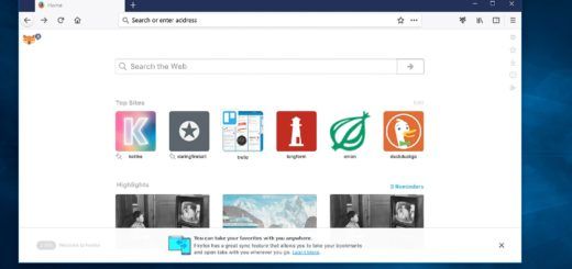 Mozilla Firefox Photon UI For Windows - Start Page