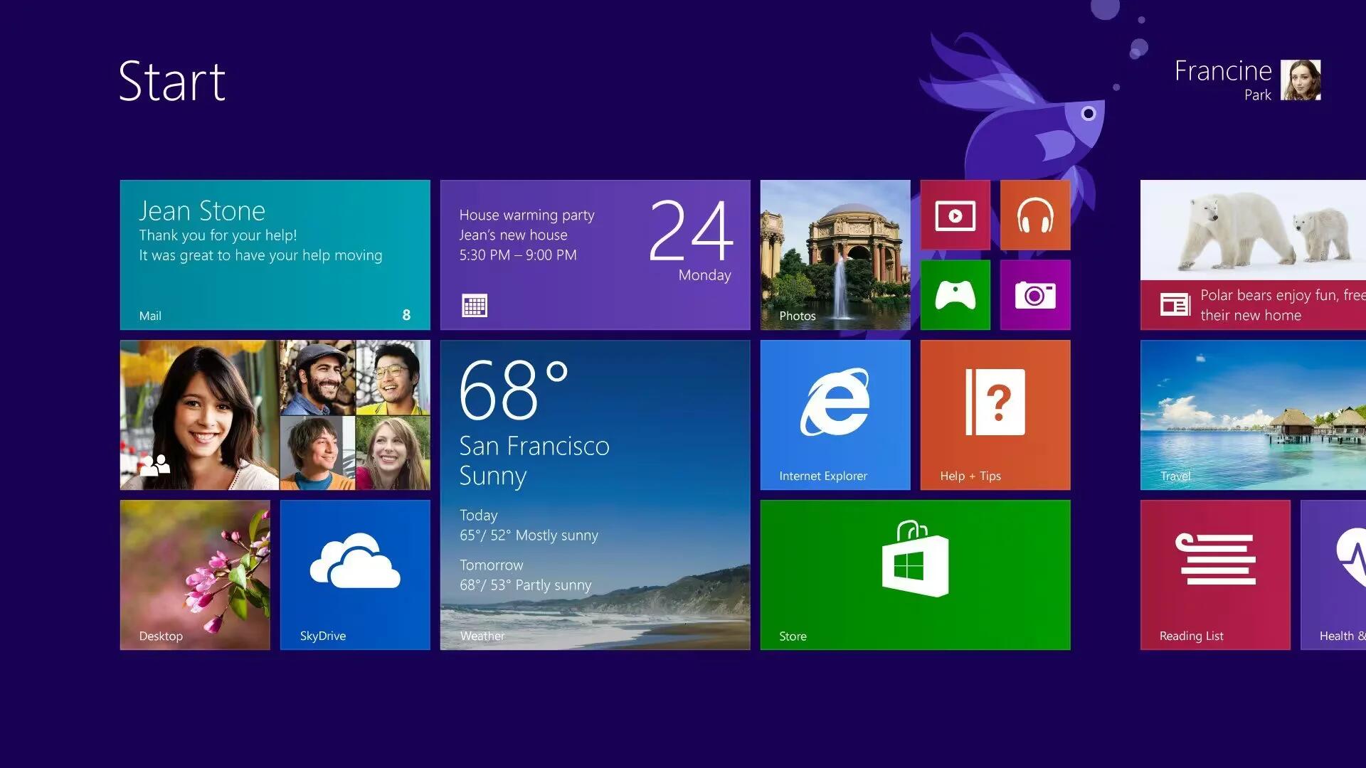 Windows 8.1 Start Screen