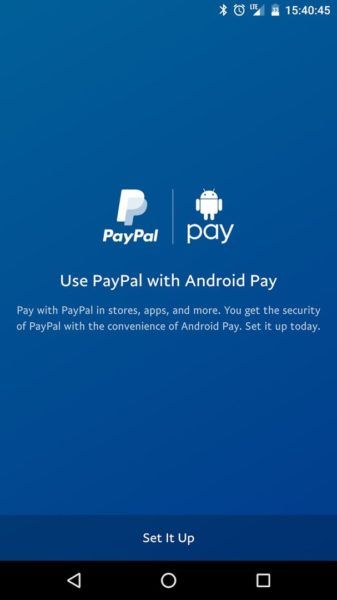 Android Pay - Setup PayPal