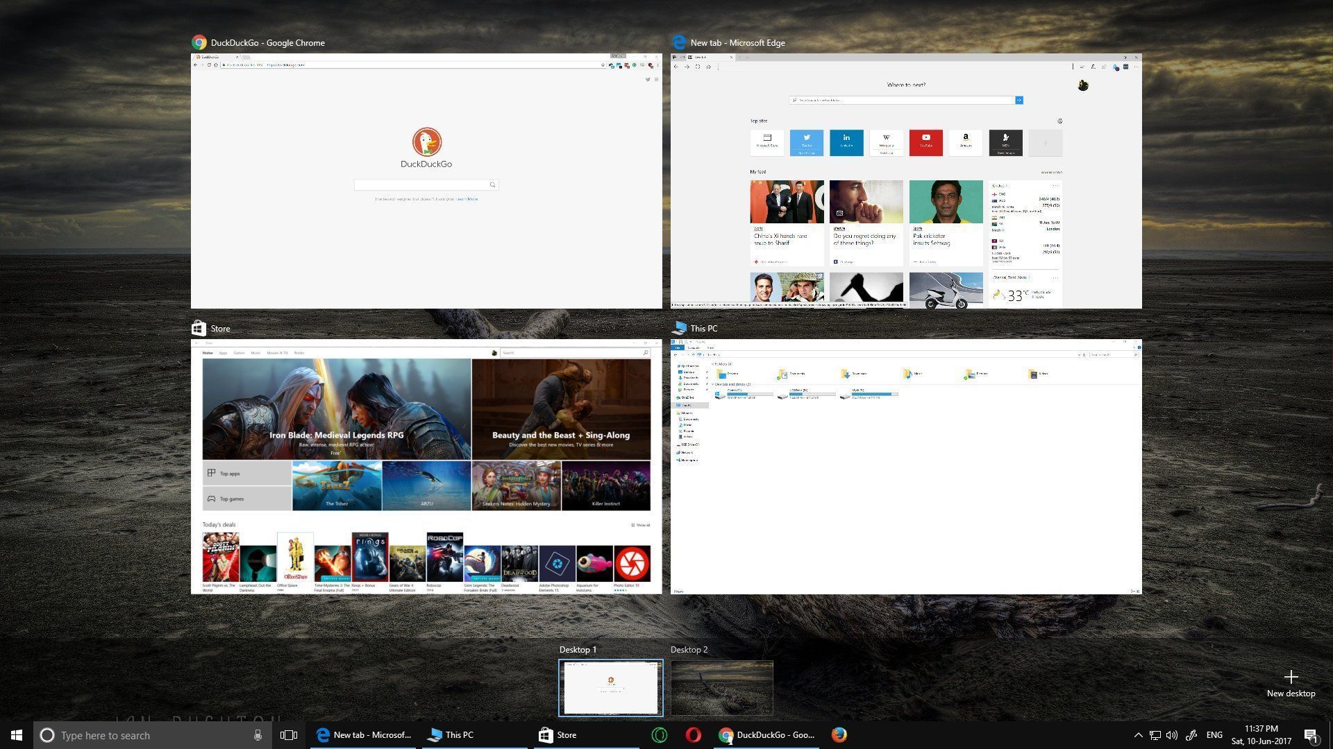Windows 10 - Multiple Desktops