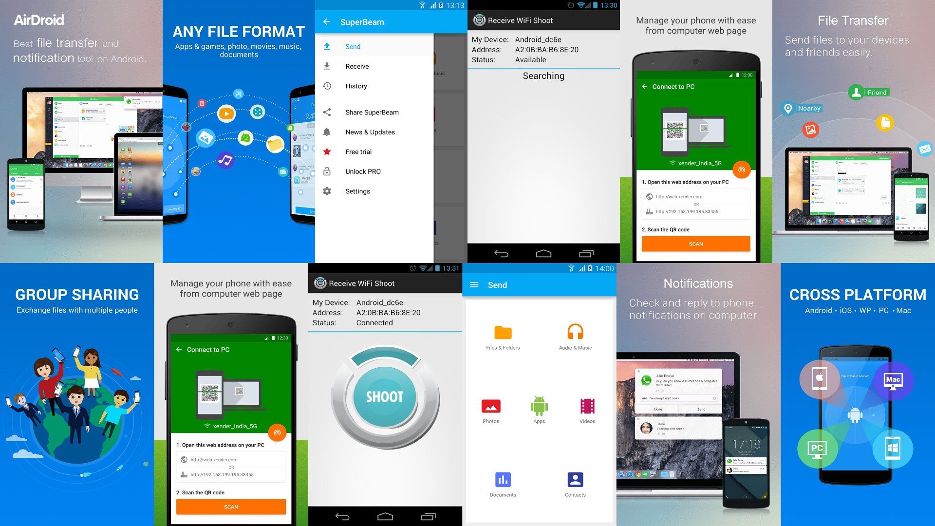 Android Wifi File Transfer Apps