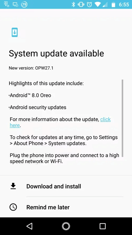 Android One Moto X4 Project Fi Android 8.0 Oreo Update