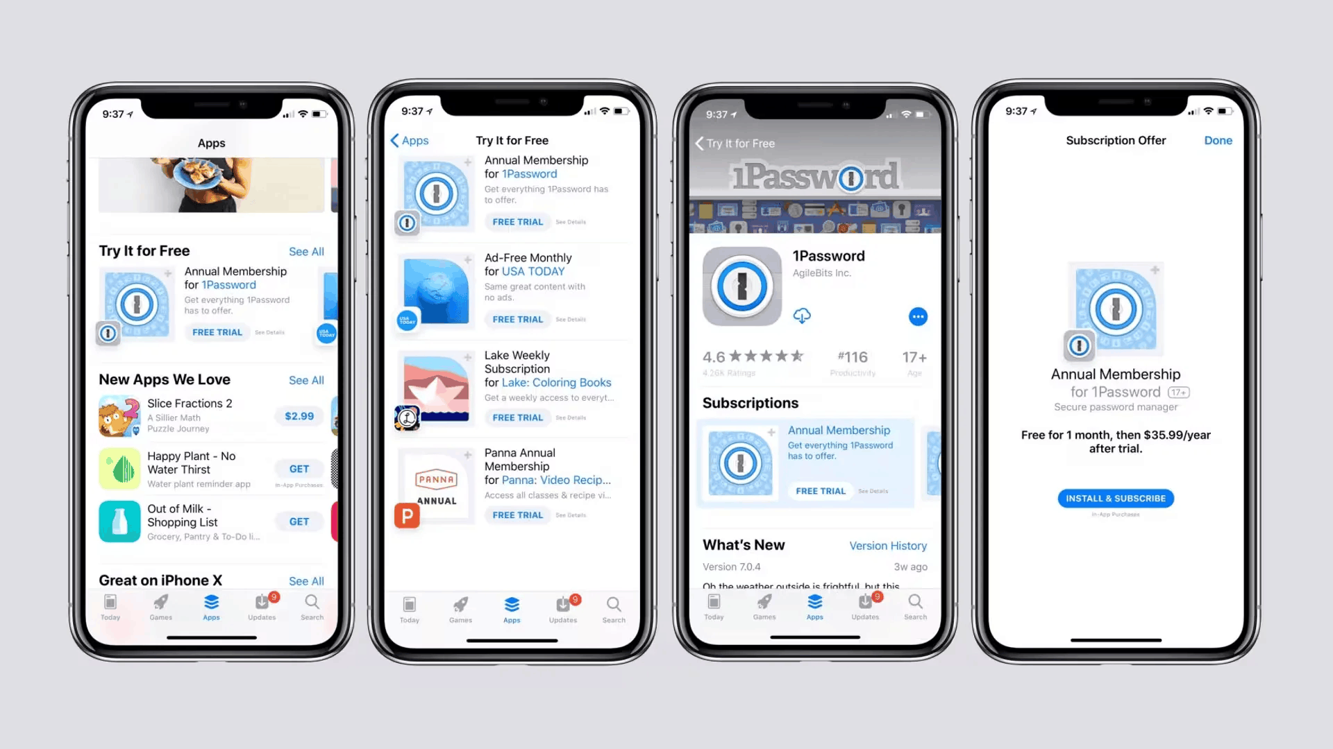 Apple App Store - Free Trials For Subscription Apps