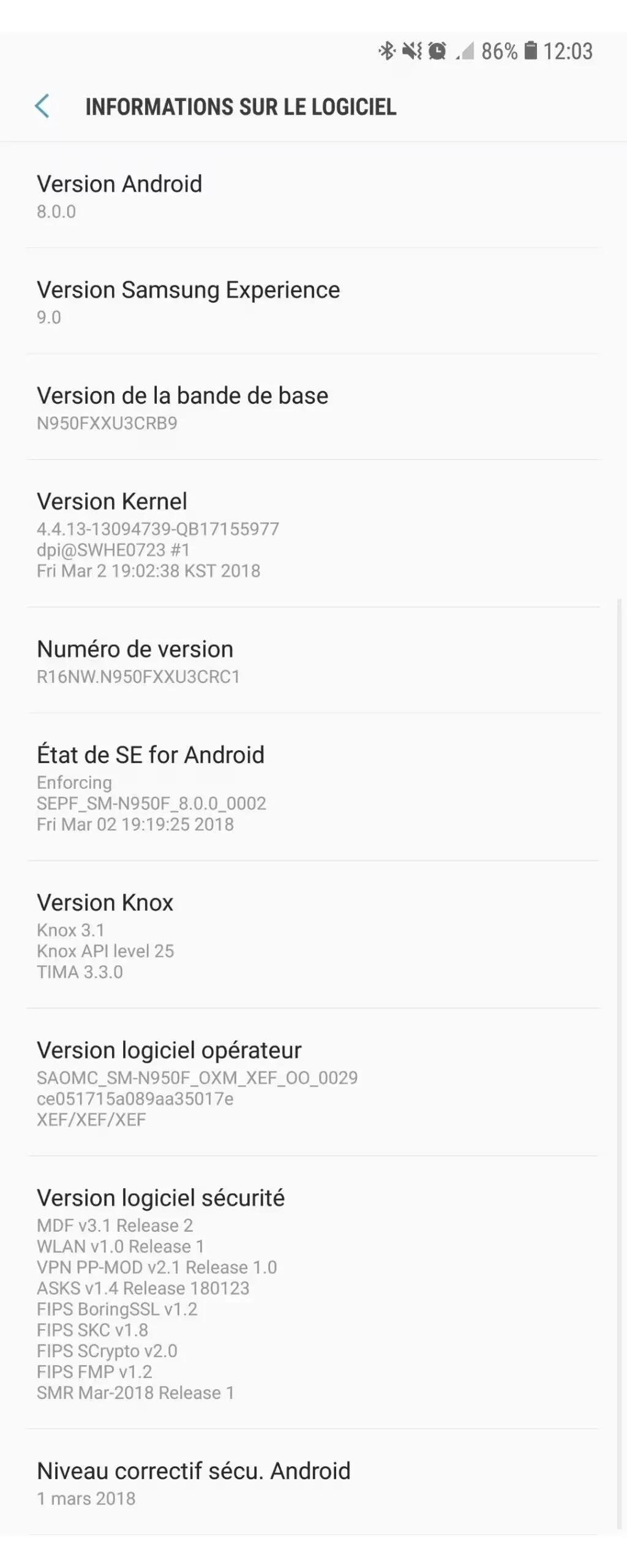 Samsung Galaxy Note 8 - Oreo Update