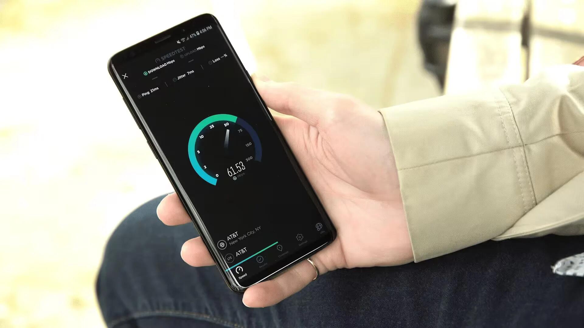 Samsung Galaxy S9 - Ookla Speedtest