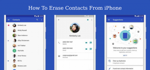 Erase Contacts From iPhone