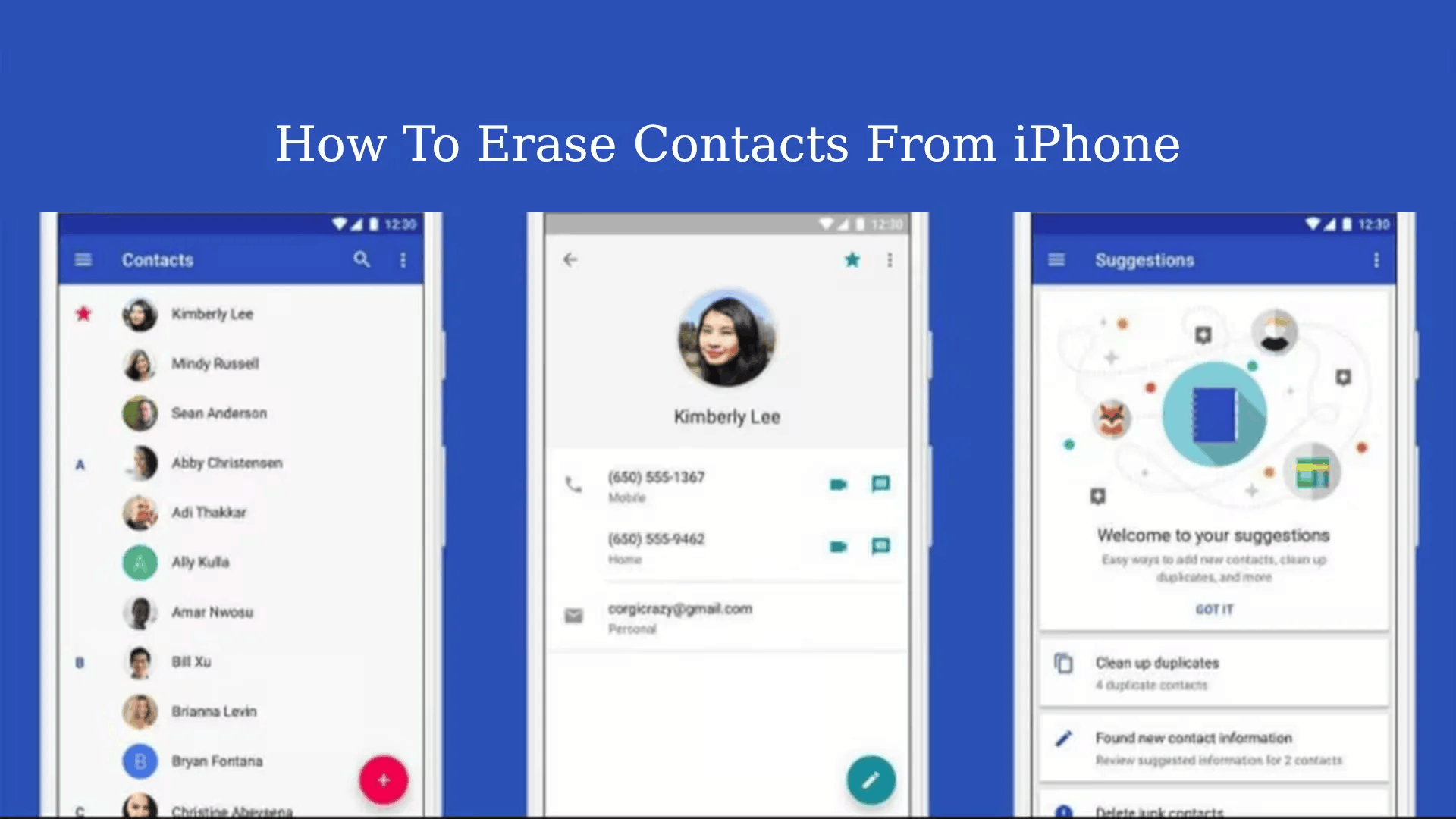 Erase Contacts From iPhone