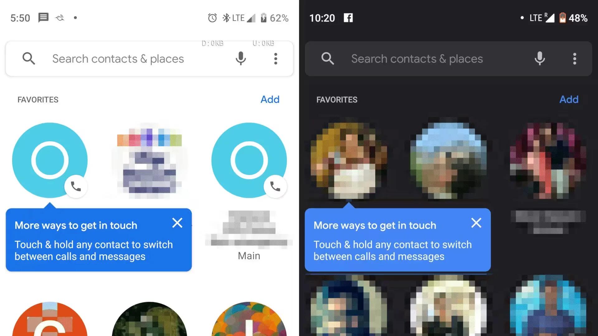 Google Phone App - Redesigned Favorites