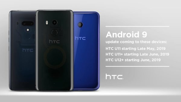 HTC Android Pie Update Timeline for HTC U11, U11+, and U12+