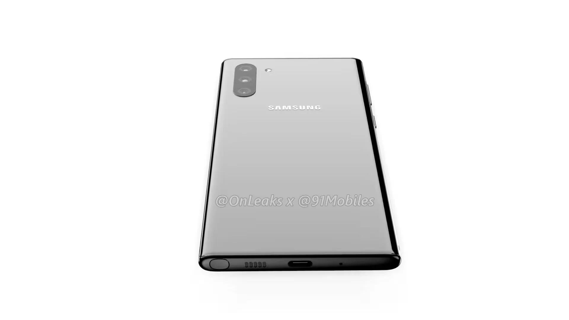 Samsung Galaxy Note 10 Leaked Render Images