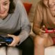 Two Girls Playing Games